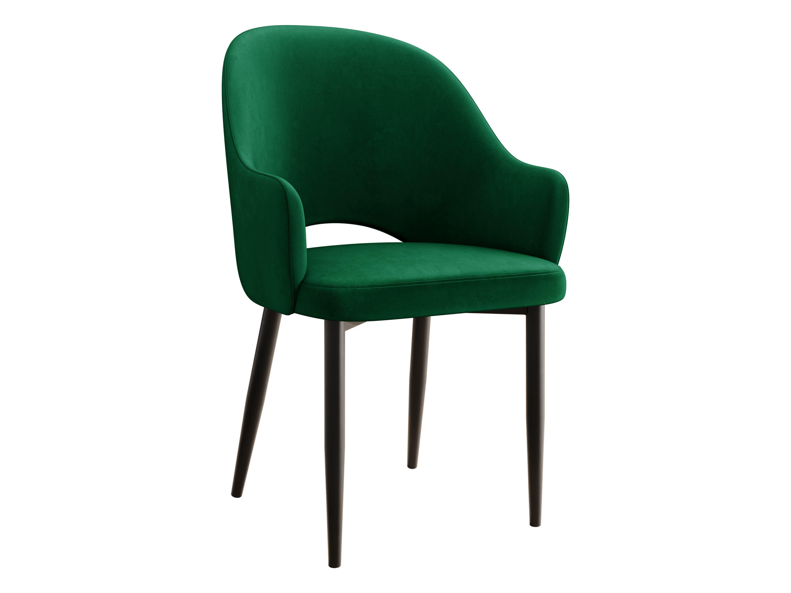 POLSTERSTUHL Rosa - Schwarz/Grün, Textil/Metall (56/87/60cm) - MIRJAN24