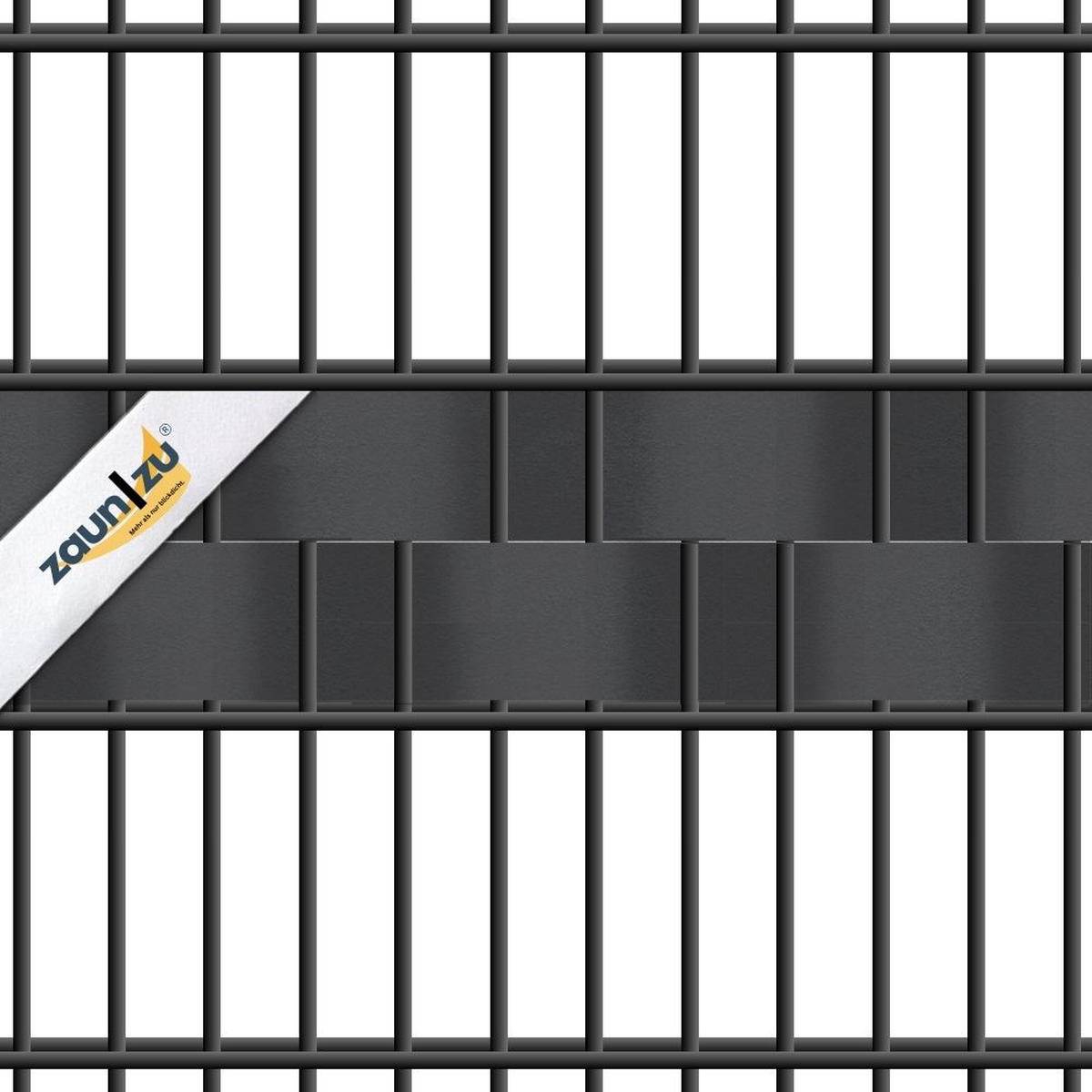 SICHTSCHUTZSTREIFEN Premium Halbe Set Einzelstreifen Grün 2,55m - Grün, Kunststoff (255/9.5cm) - ZAUN|ZU