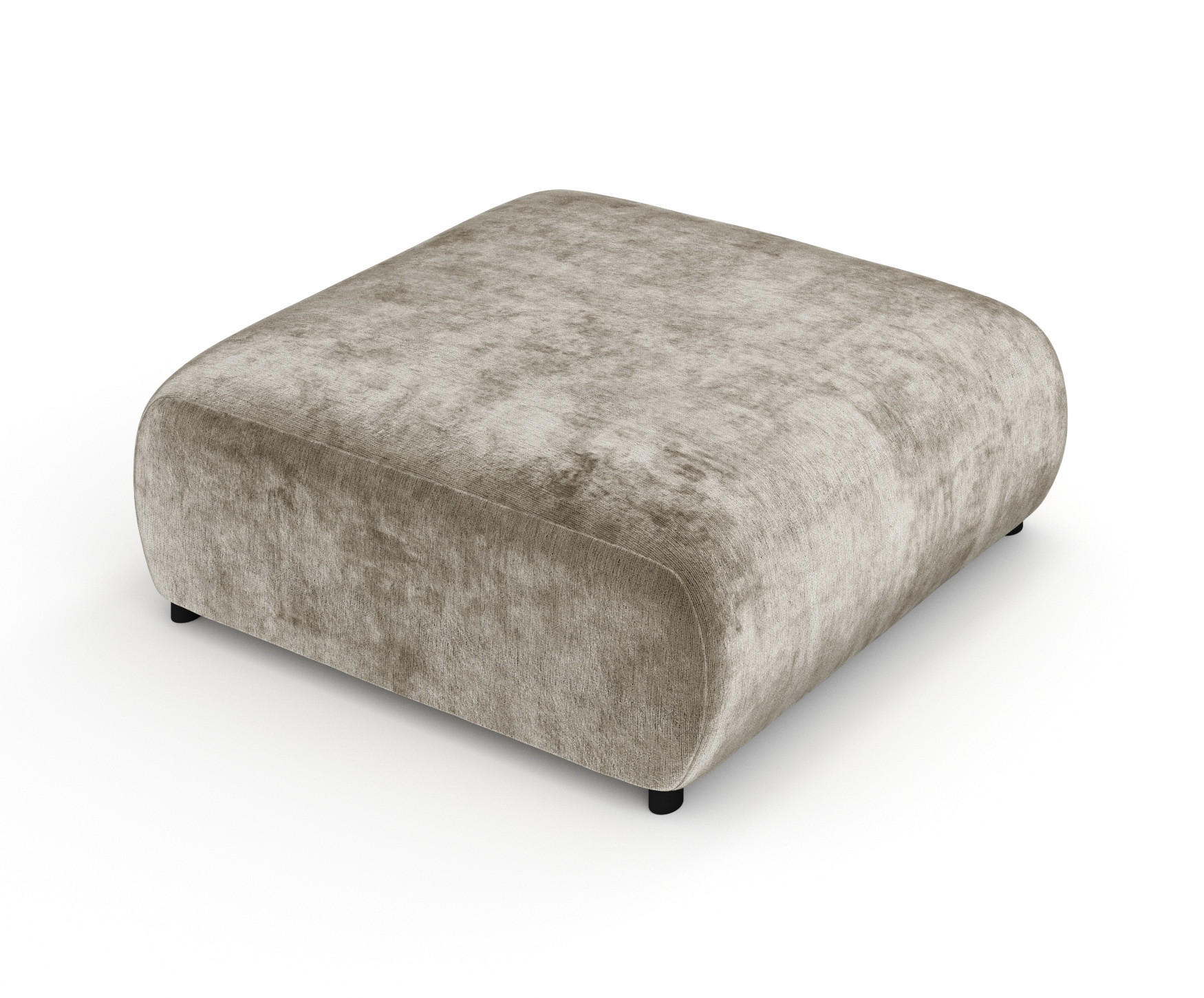 Thumbnail - Maison de Reve Pouf, Beige, Textil, 2-Sitzer, Füllung: Schaumstoff, Quadratisch, Rundrohr, 110x37x110 cm, Oeko-Tex® Stan...