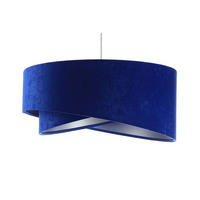 HÄNGELEUCHTE Blau 50/23 cm - Silberfarben, Kunststoff (50/1.3/23cm) - ONZENO