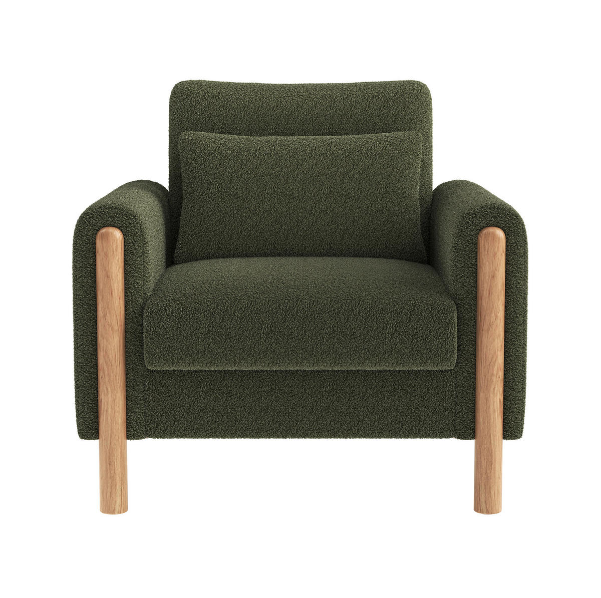LOUNGESESSEL Teddy abnehmbares Sitzkissen 87/83/88,5 cm Grün - Grün, Textil (83/88.5/87cm) - Redom