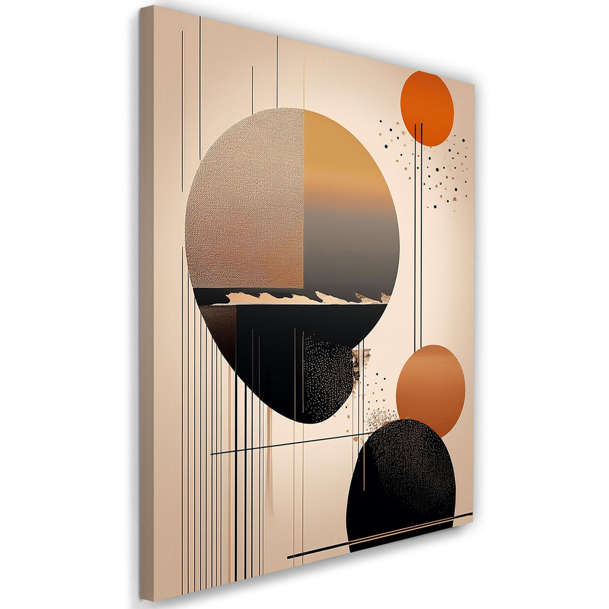 WANDBILD abstraktion geometrische formen - Beige, Textil (40/60cm) - Feeby