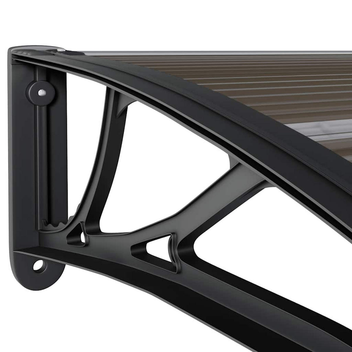 VORDACH Schwarz 120/75 Cm Pc - Schwarz, Kunststoff (120/0.5/75cm) - vidaXL