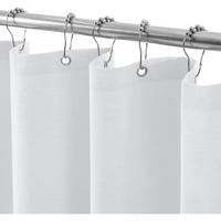 DUSCHVORHANG Leinenoptik 92 x 182 cm Weiß - Weiß, Textil (92/182cm)