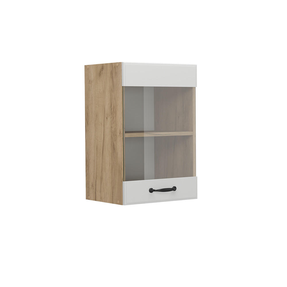 Vicco SKLENĚNÁ KUCHYŇSKÁ SKŘÍŇKA R-Line Bílý venkovský dům 40 cm