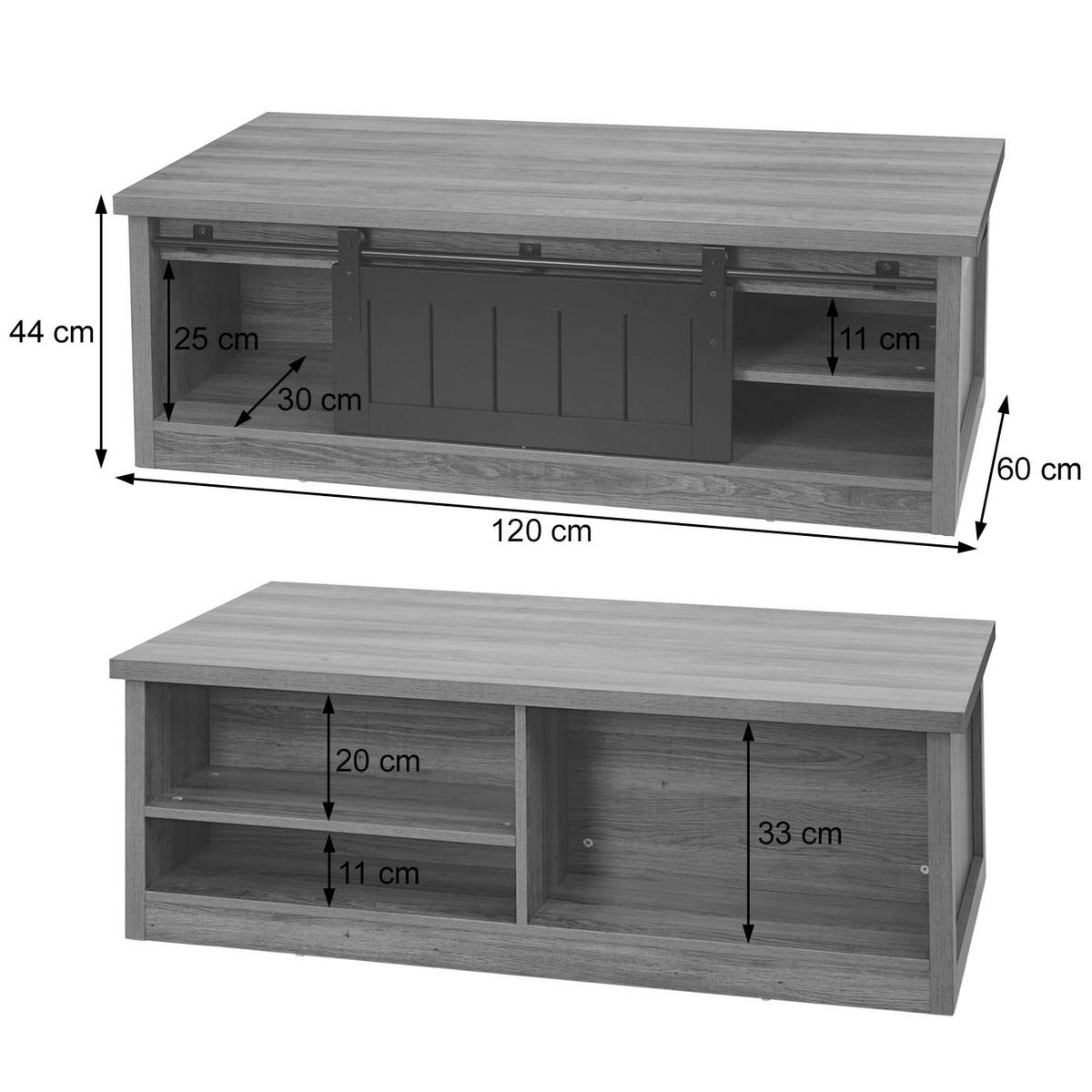 COUCHTISCH Braun - Braun, Holz (60/120/44cm) - MCW