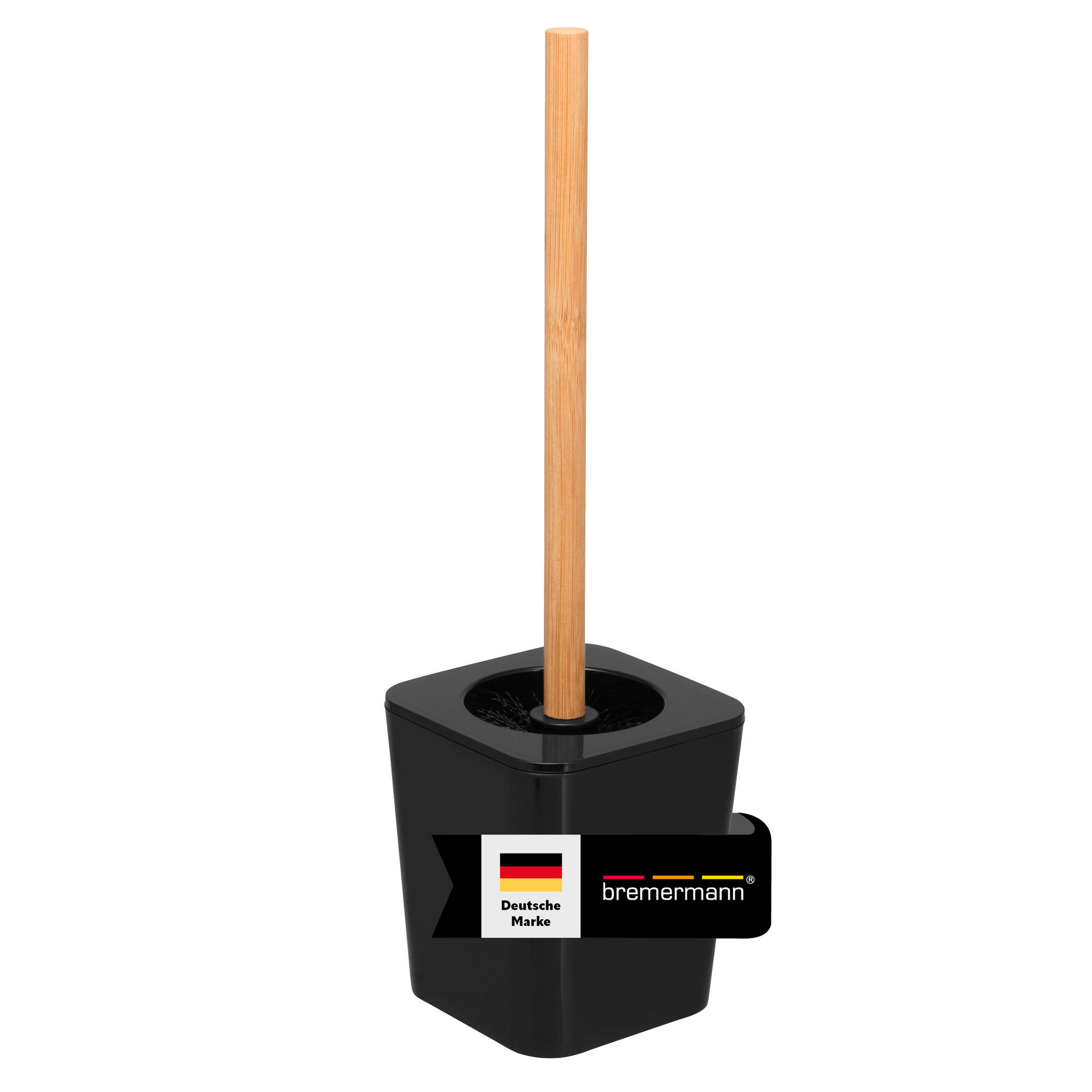 WC-BÜRSTE CALVI, schwarz - Schwarz, Kunststoff (11.4/39/11.4cm) - bremermann
