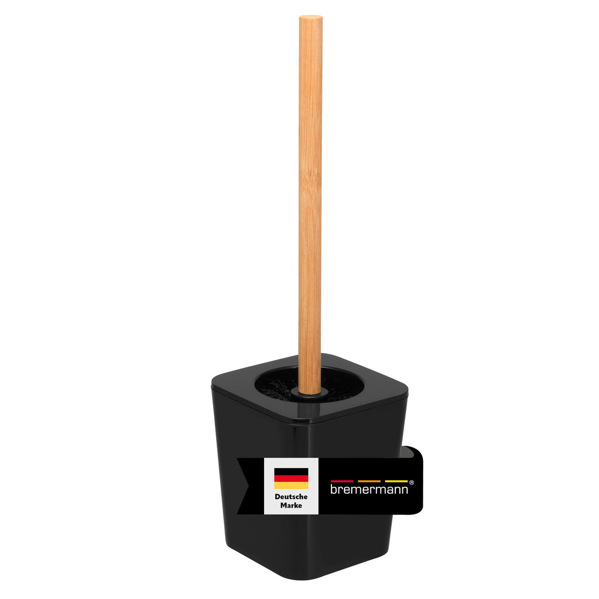 WC-BÜRSTE CALVI, schwarz - Schwarz, Kunststoff (11.4/39/11.4cm) - bremermann