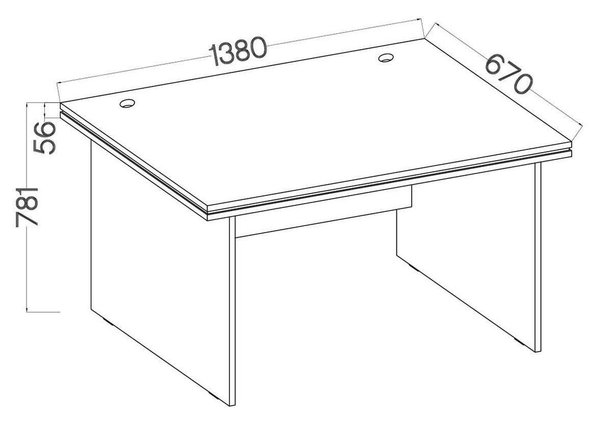 SCHREIBTISCH MALTESA 138x67x78,1 cm Bürotisch Computertisch, Eiche Artisan - Eiche Artisan, Holzwerkstoff (67/138/78.1cm) - MASSENO