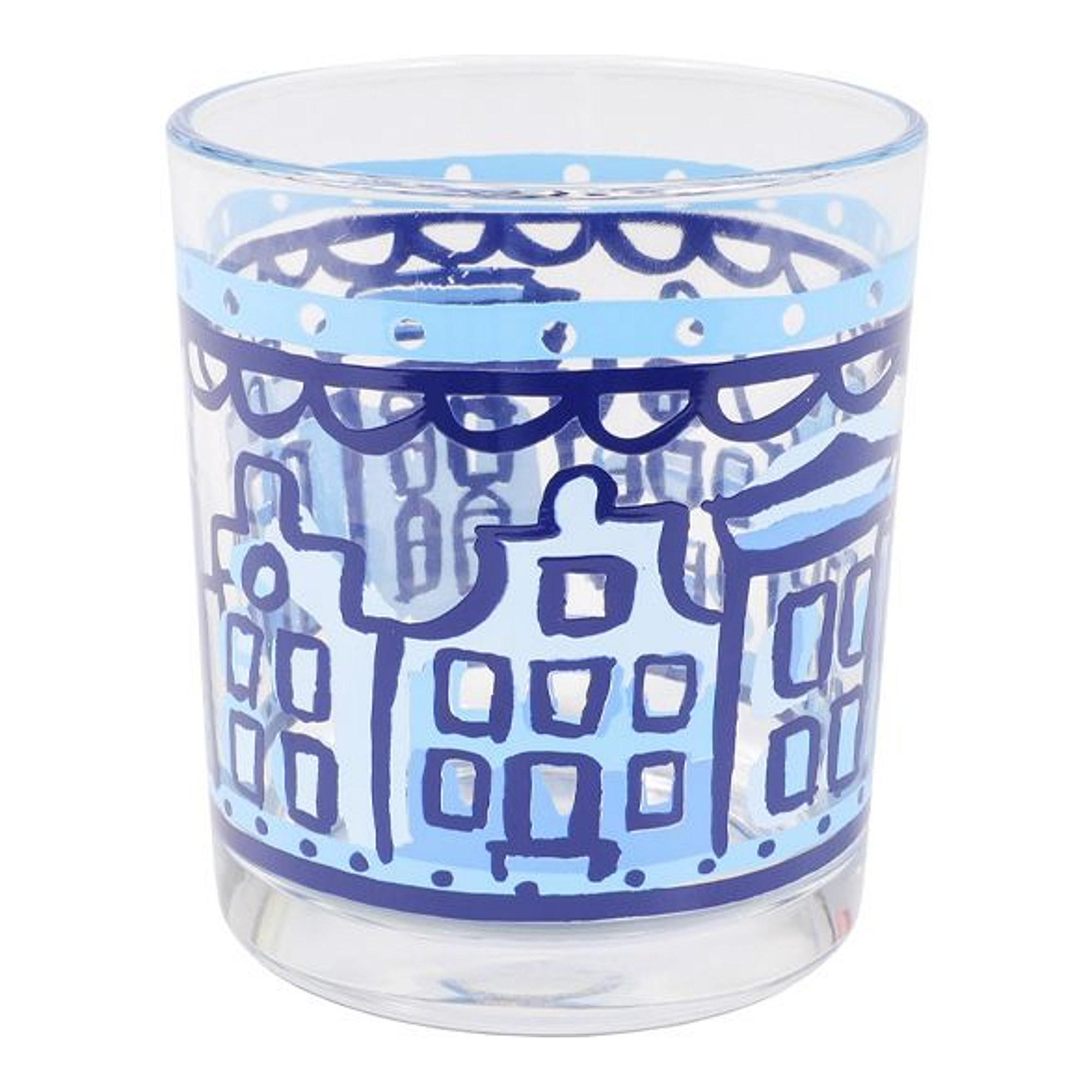 SAFTGLAS Haus in Blau - 200 ml - Blau, Glas (0.2L) - Blond Amsterdam