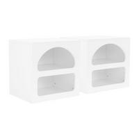 2ER-SET Nachttische mit Stauraum - Weiß - LUELA - Weiß, Holz (40/50/50cm) - Vente-Unique