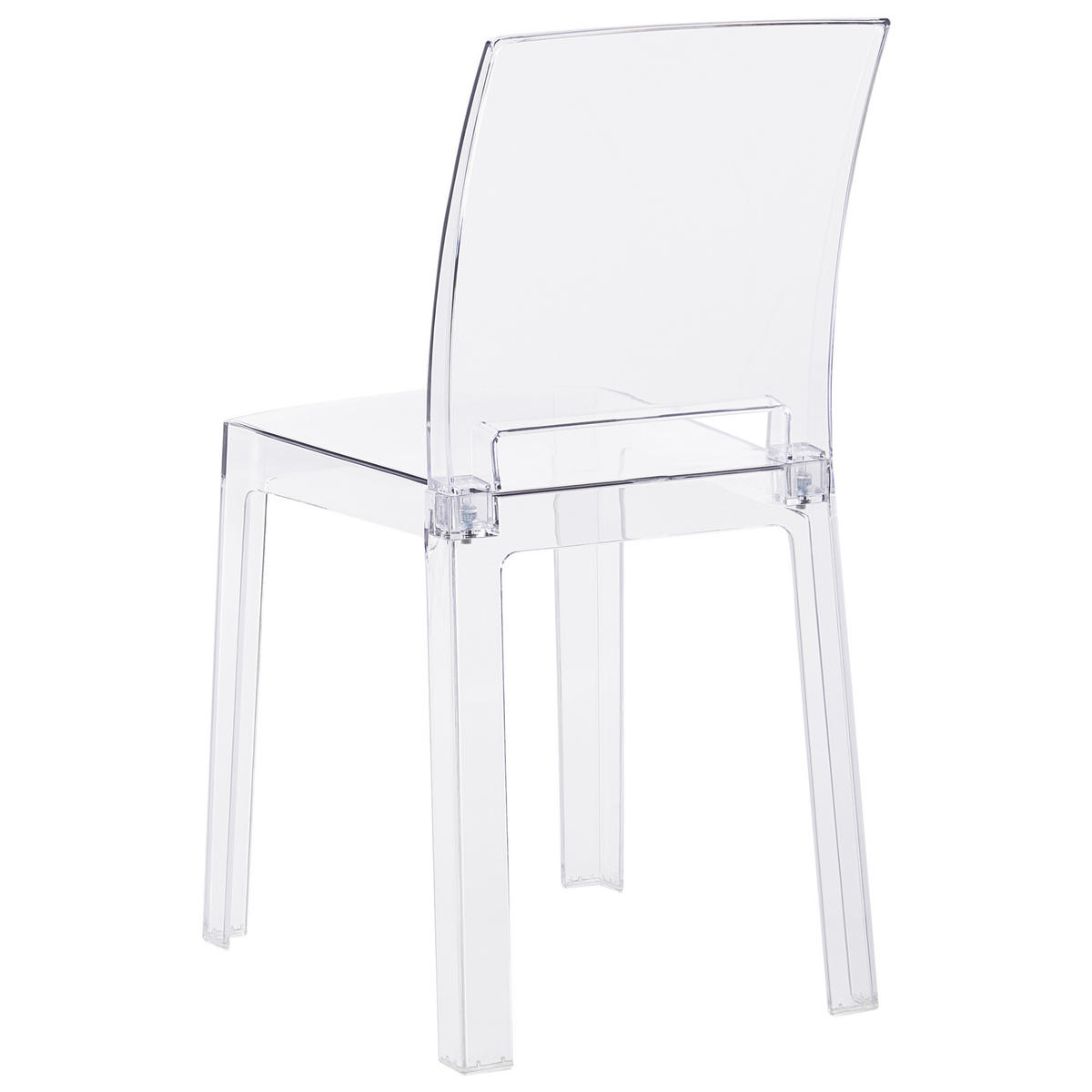 ESSZIMMERSTUHL 2er Set Transparent Westbridge - Transparent, Kunststoff (40/82/45cm) - Beliani