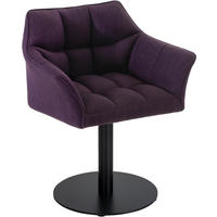 SESSEL Stoff lila - Lila/Schwarz, Textil/Metall (64/75/48cm) - CLP