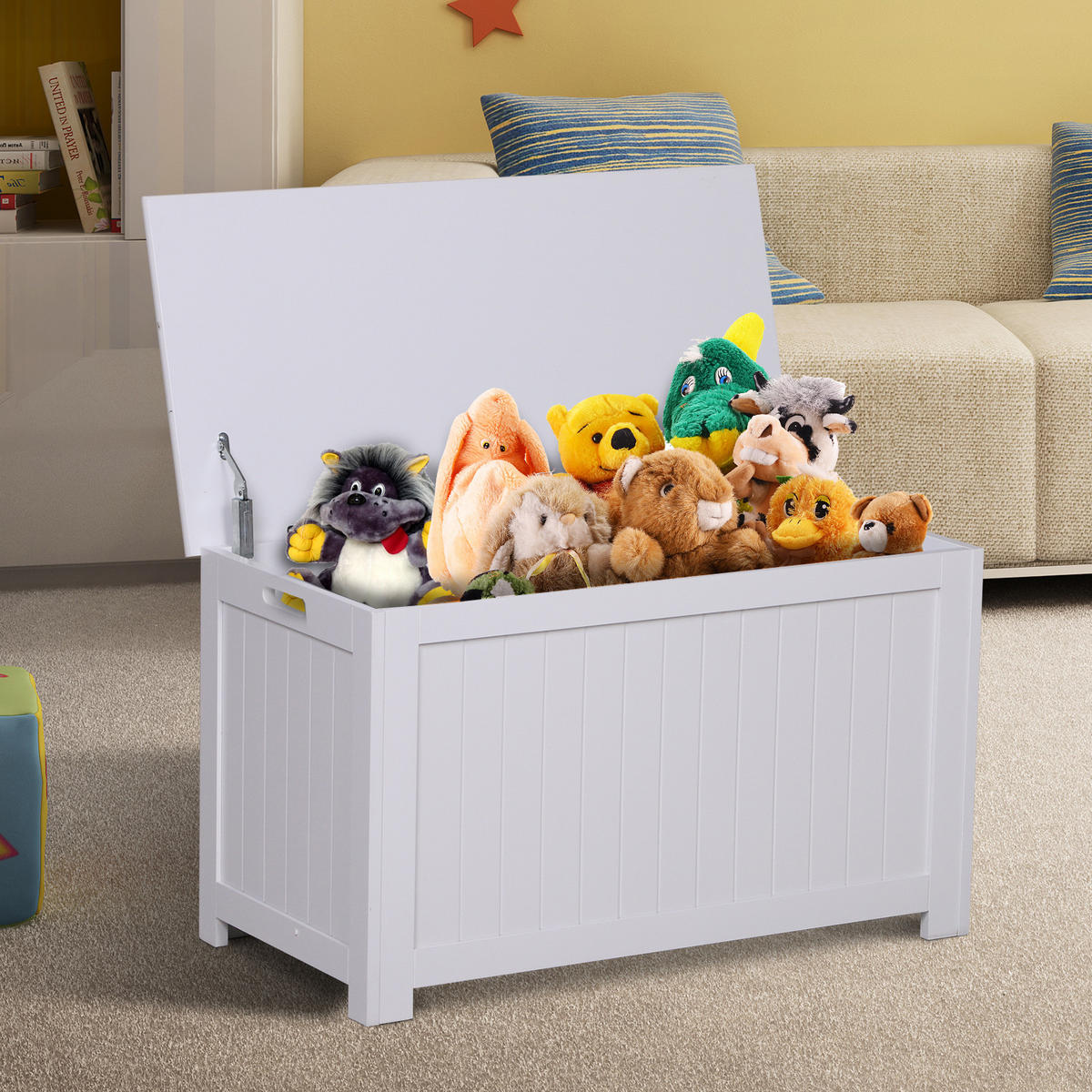 KISSENBOX DE-12336 81/40/46 cm Weiß - Weiß, Holzwerkstoff (40/46/81cm) - ComfortXL
