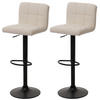 BARHOCKER Beige 2er-Set - Beige, Textil (38/107/41cm) - MCW