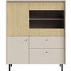 KOMMODE NUVOLA 103,5/125,5/42cm mit 2 Schubladen 1 Türen Beige - Beige, Holzwerkstoff (103.5/125.5/42cm) - MASSENO