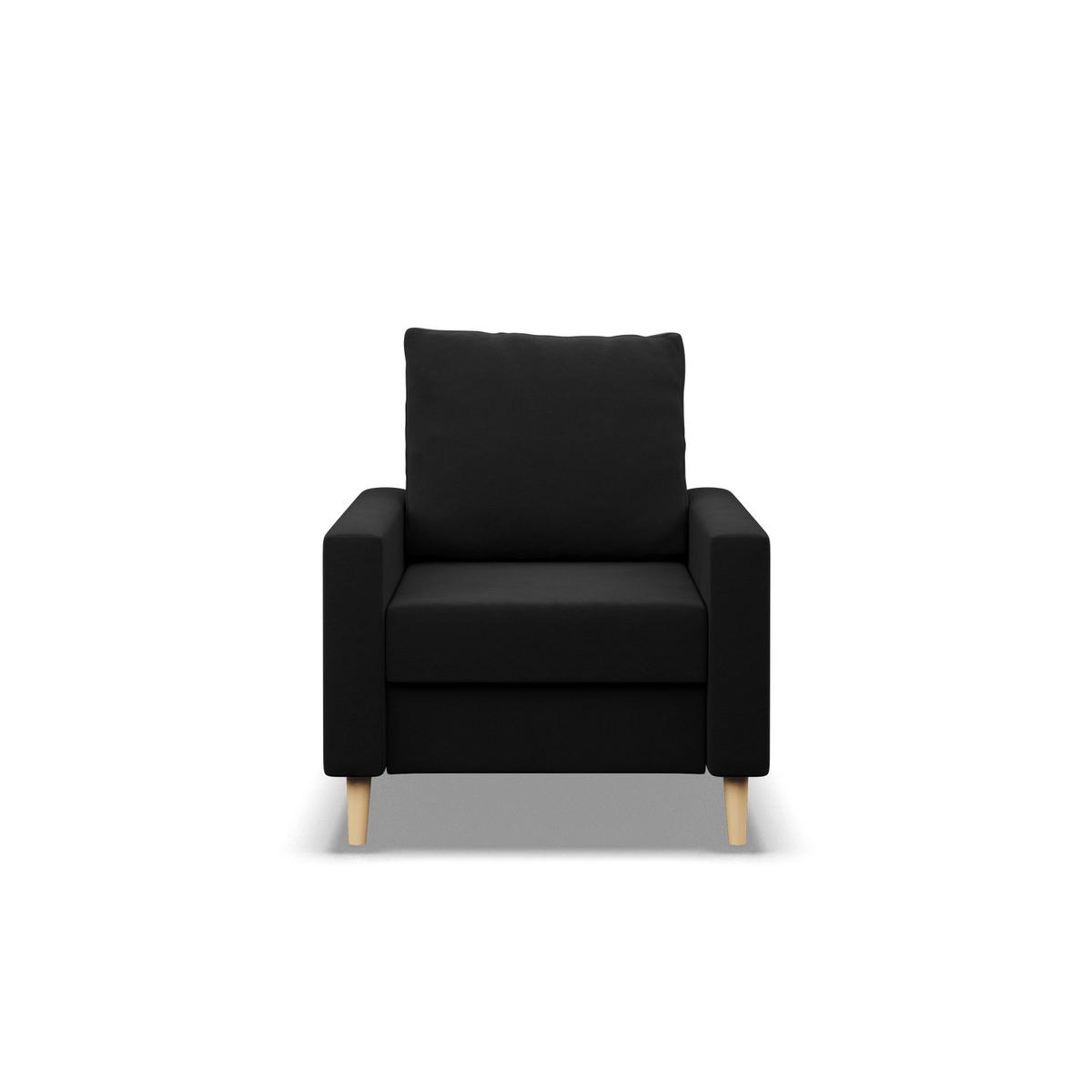 LOUNGESESSEL BLANK, BONELL, Schwarz - Schwarz, Textil (75/92/92cm) - Mebligo