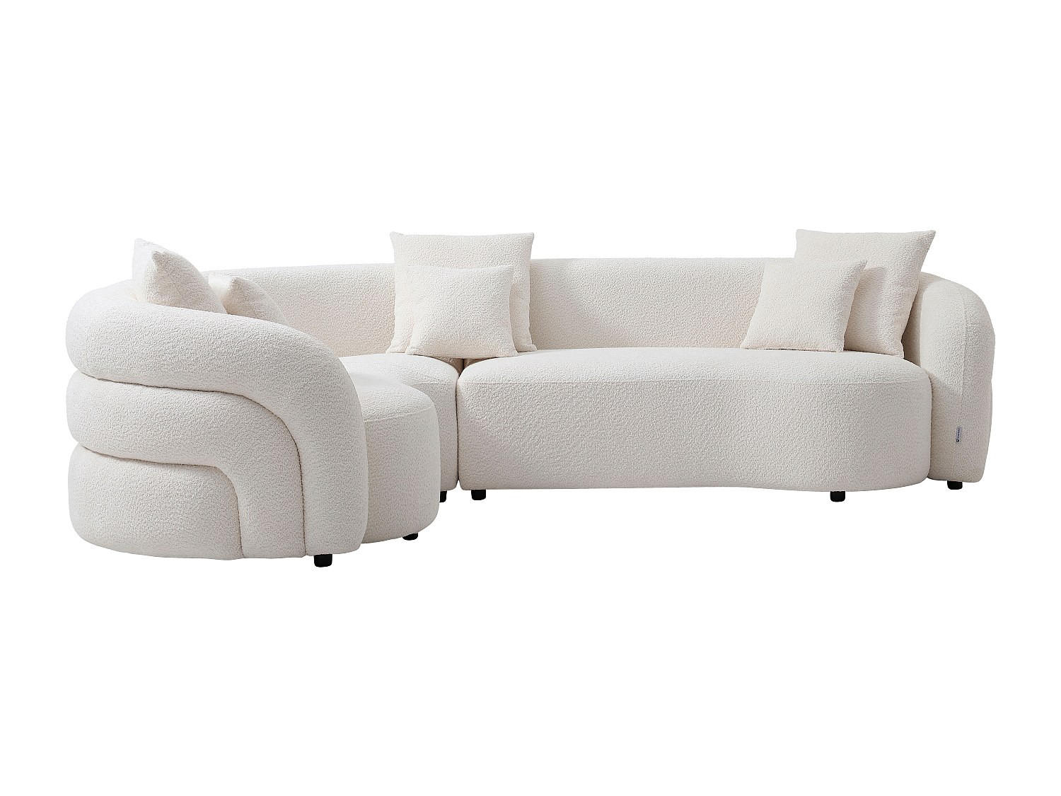 SOFA ohne Schlafmöglichkeit - 5 Personen - Stoff - Weiß - Weiß, Textil (290/73/200cm) - Vente-Unique