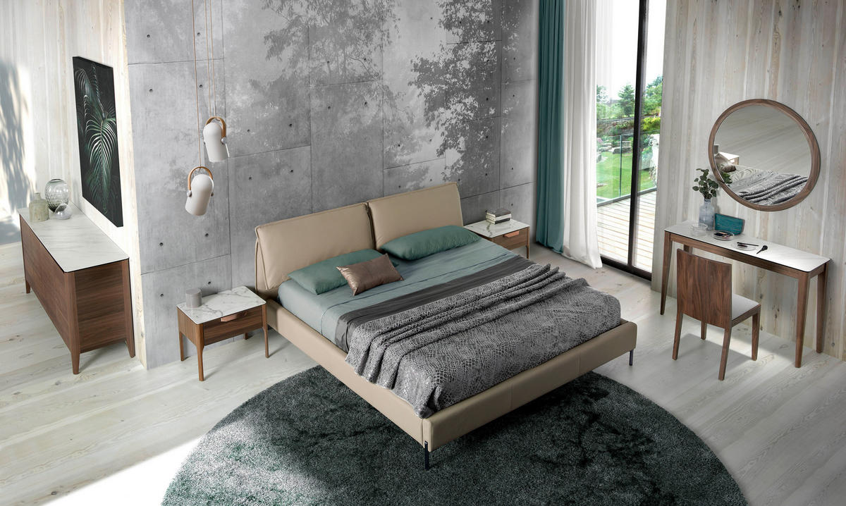 KONSOLENTISCH Rechteckiger aus Porzellanmarmor und Nussbaumholz 120/39/75 cm - Walnussfarben/Weiß, Holz/Holzwerkstoff (39/120/75cm) - ANGEL CERDA