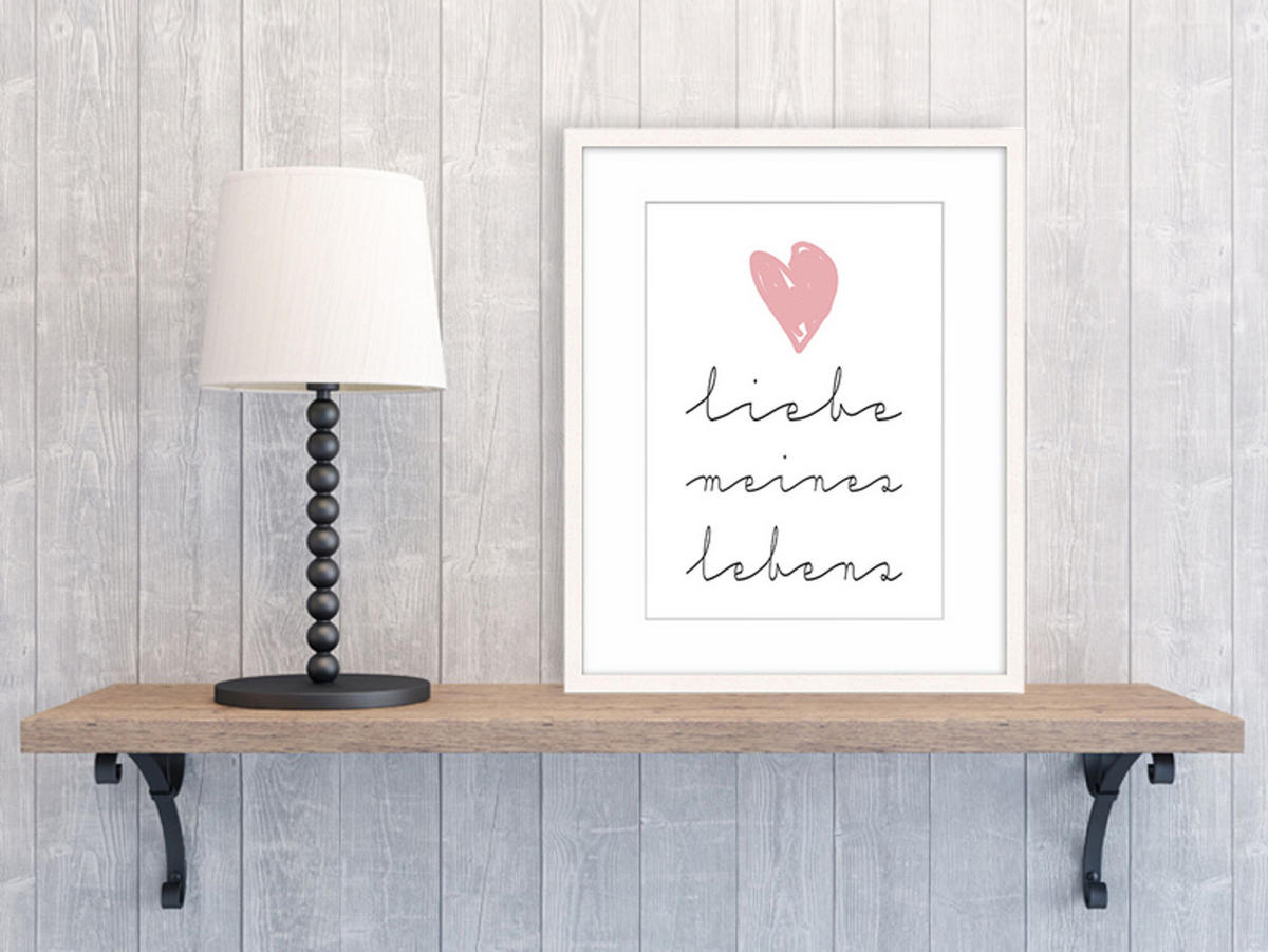 POSTER DIN A4 21x29,7 cm Spruch romantisch Liebe - Weiß, Papier (21/29.7/2cm) - artissimo