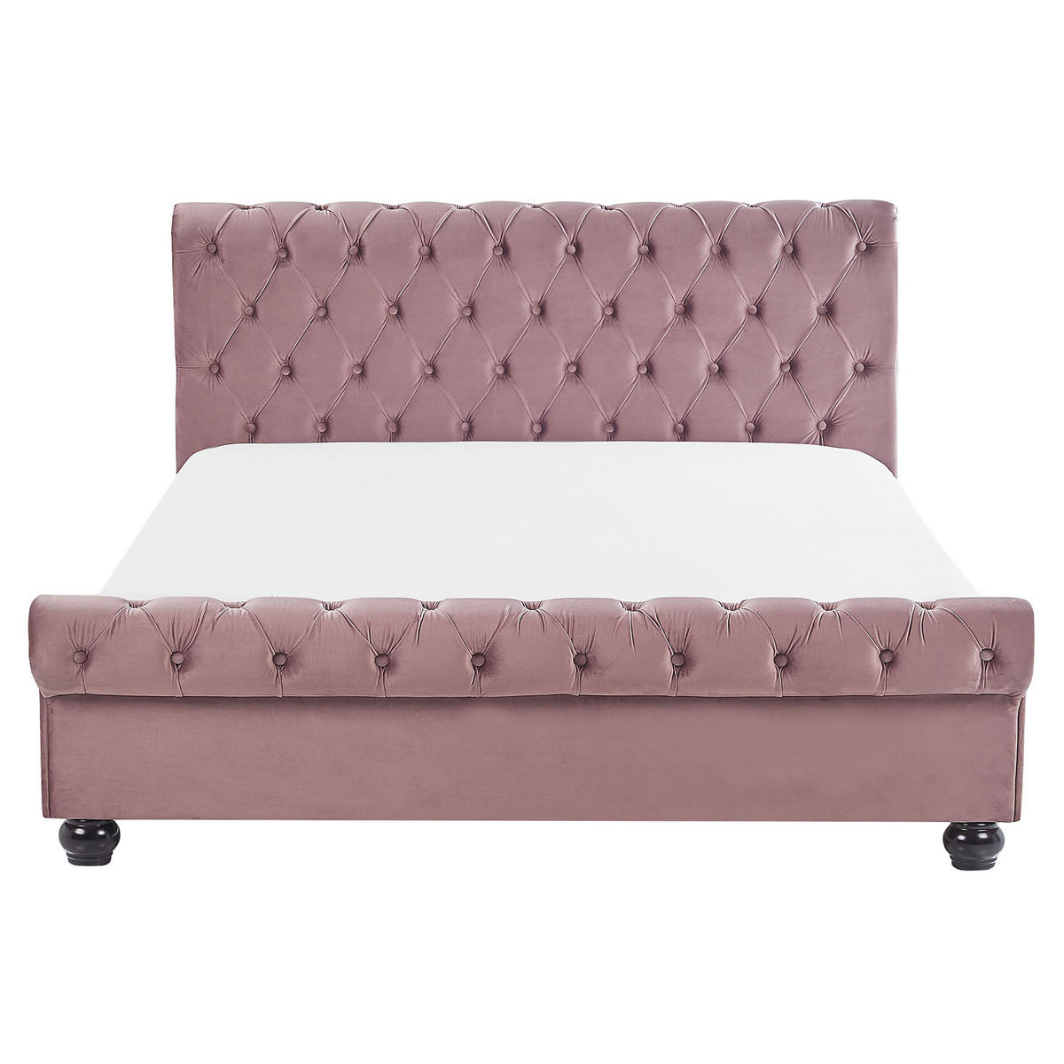 BETT 160/200cm Rosa Avallon - Pink, Textil (160/200cm) - Beliani