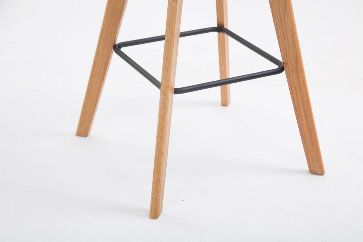 BARHOCKER Stoff dunkelgrau - Eukalyptusholzfarben/Dunkelgrau, Holz/Textil (48/112/56cm) - CLP