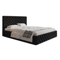 BETT Schwarz SIM 8 120x200 cm - Schwarz/Grün, Kunststoff/Textil (120/200cm) - Sepro Meble