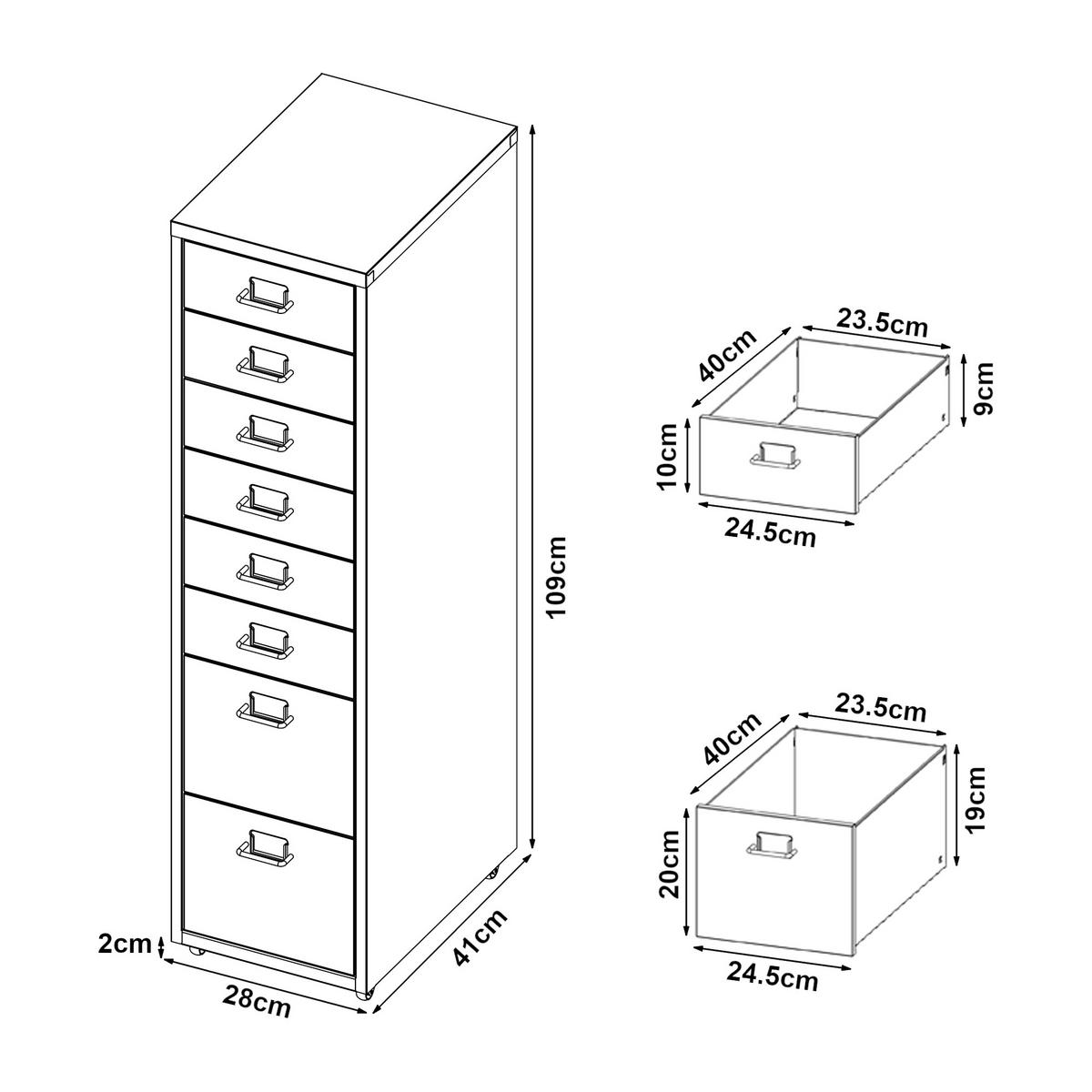 ROLLCONTAINER Kökar - Gelb, Metall (28/109/41cm) - [en.casa]