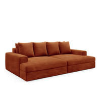 SOFA Paola 3 Sitzplätze Ziegelrot - Rot, Holz (272/86/167cm) - Petits-meubles