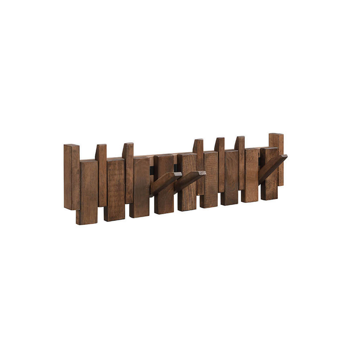 GARDEROBENLEISTE PORTE Nussbraun - 56 x 15 cm - Dunkelbraun, Holz (56/15/3.5cm) - Home Deluxe