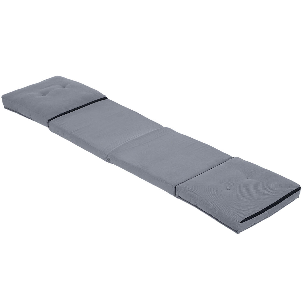 SCHLAFSESSEL DE-13496 5-fach verstellbar, Kordelsamt Grau - Grau, Textil (59/68/69cm) - ComfortXL