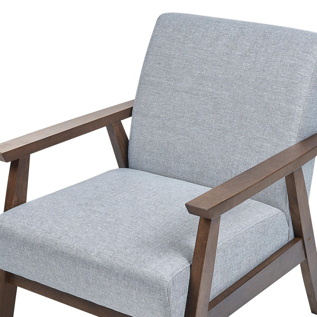 SESSEL hellgrau/dunkelbraun Retro-Design Asnes - Dunkelbraun/Grau, Textil (62/80/80cm) - Beliani