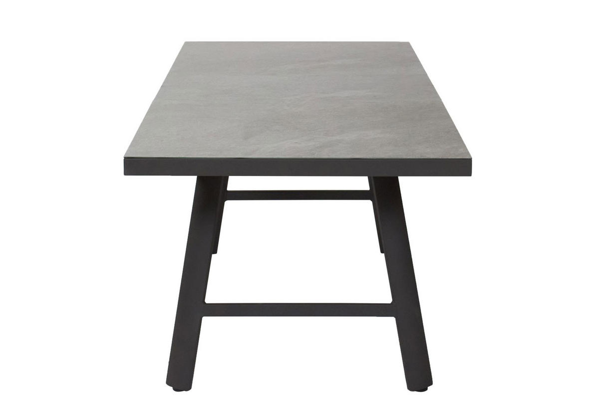 GARTENTISCH Burundi 160/210x90x77,5 cm, Keramik, Anthrazit - Anthrazit, Keramik (90/160/77.5cm) - dasmöbelwerk
