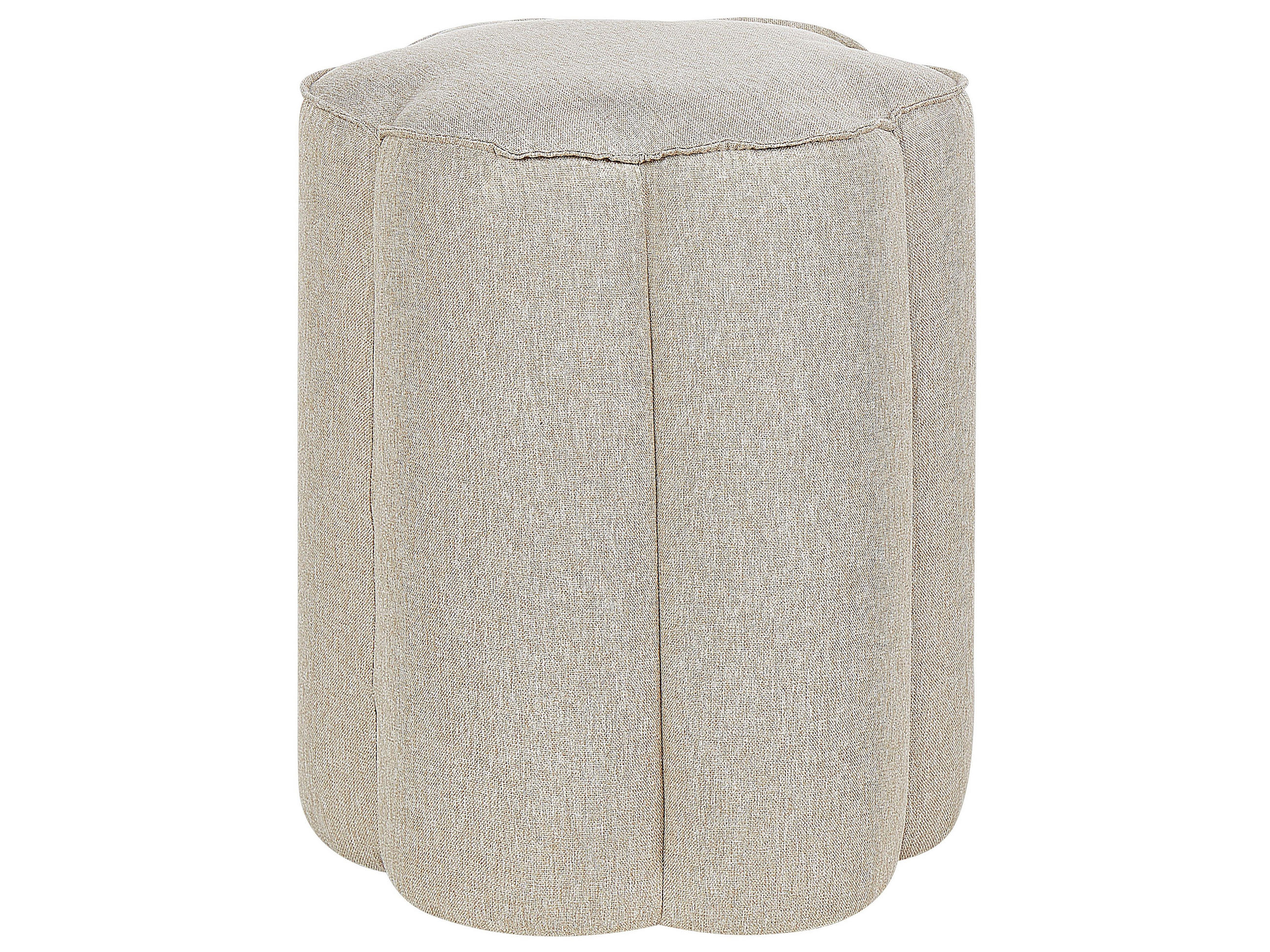 POUF Beige Tappen - Beige, Textil (39/45/39cm) - Beliani