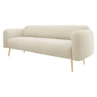 SOFA Nami 3 - Beige/Goldfarben, Holz/Textil (204/75/71cm) - MIRJAN24