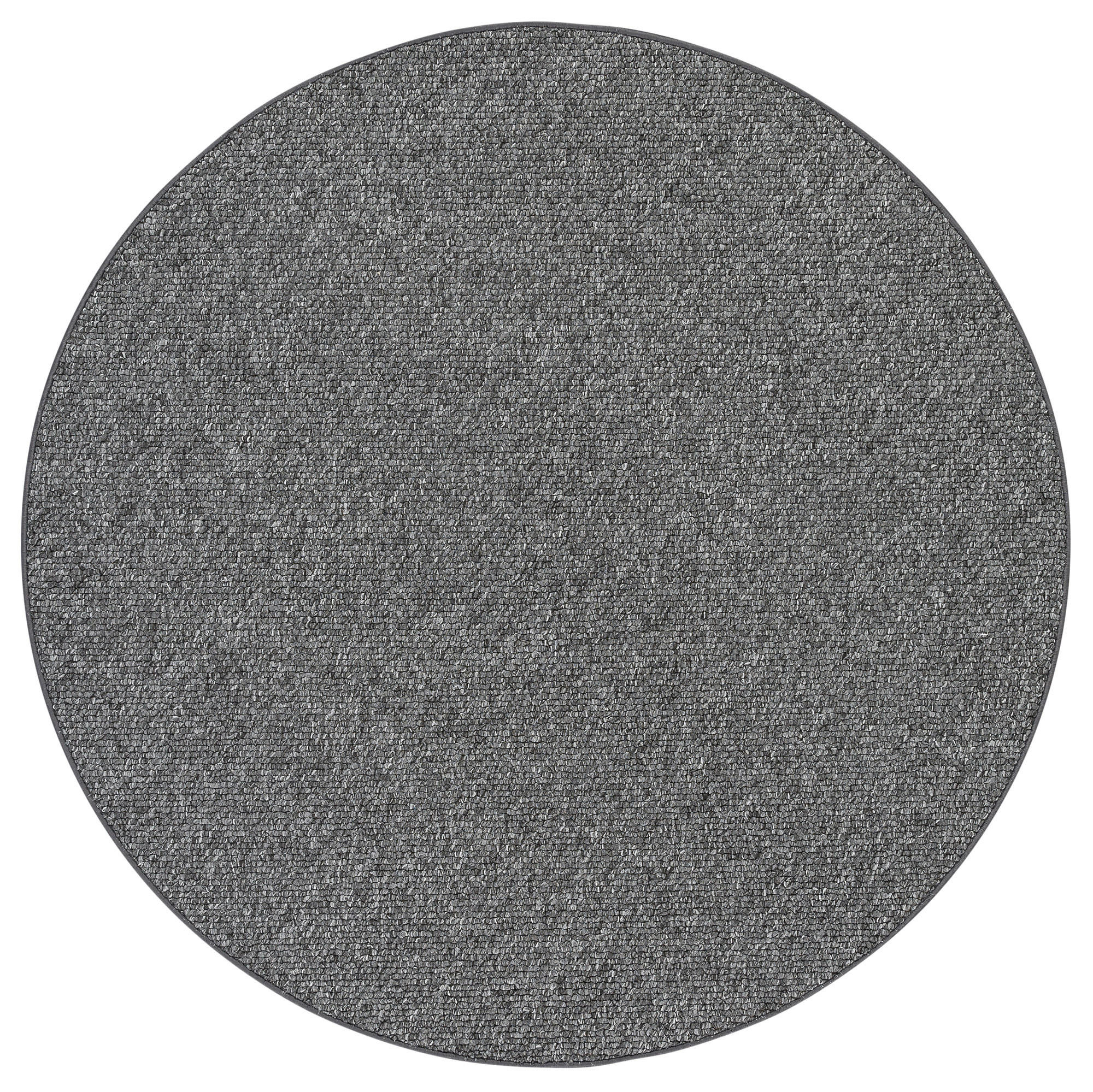 LUXUS WOLL-OPTIK BERBER JUNA MELIERT RUND - Anthrazit, Textil (100/100cm) - Snapstyle