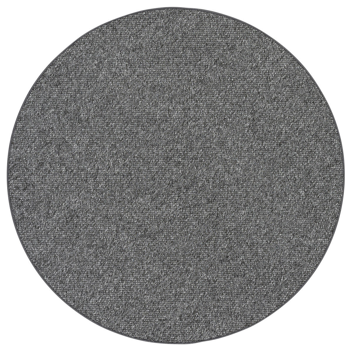 LUXUS WOLL-OPTIK BERBER JUNA MELIERT RUND - Anthrazit, Textil (100/100cm) - Snapstyle