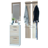 GARDEROBE Loret Front in Eiche sägerau - Eiche San Remo, Holzwerkstoff (140/200/23cm) - Vladon