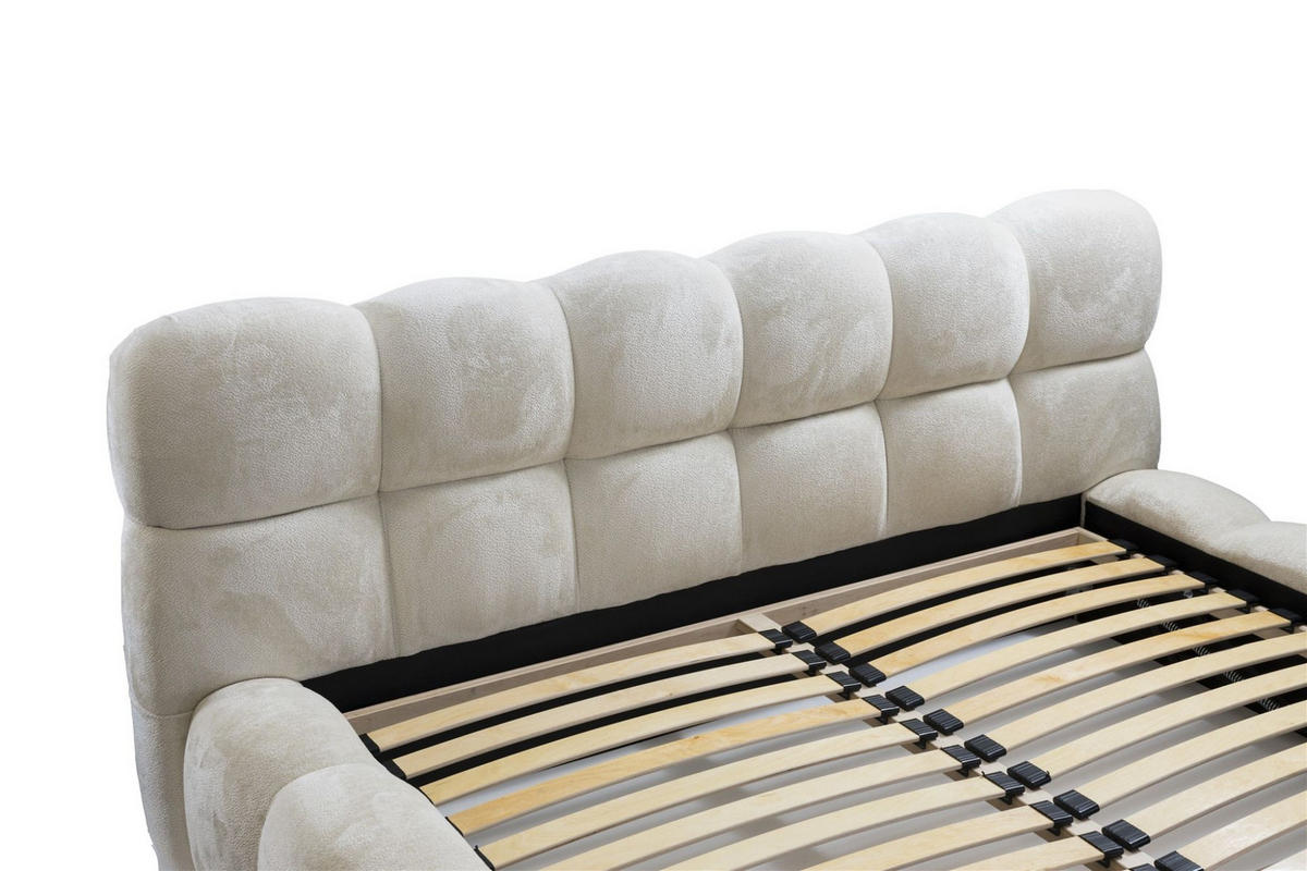 POLSTERBETT Aurelia - Creme, Holzwerkstoff/Textil (160/200cm) - Fun Möbel