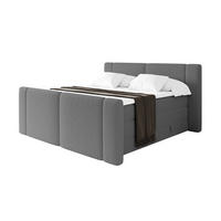 BOXSPRINGBETT mit Matratze H3/H4 - EVON KING Zanozek - 140x200 cm Grau - Taupe, Holzwerkstoff (140/200cm) - ALTDECOR