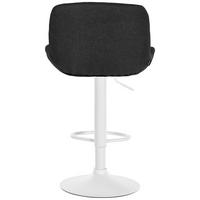 BARHOCKER 2er Set Salomon Weiß Stoff schwarz - Schwarz/Weiß, Textil/Metall (50/106/52cm) - TPFLiving