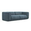 3-SITZER SOFA Chenille Stoff Blau - Blau/Blaugrau, Kunststoff/Textil (228/70/89cm) - Makamii