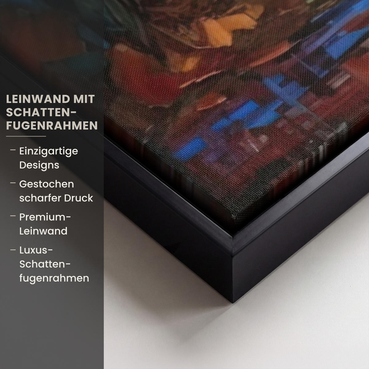LEINWAND Bilder mit Rahmen - Landschaft - Wald - Farben - Natur - 90x60 - Multicolor, Textil (90/60cm) - MuchoWow
