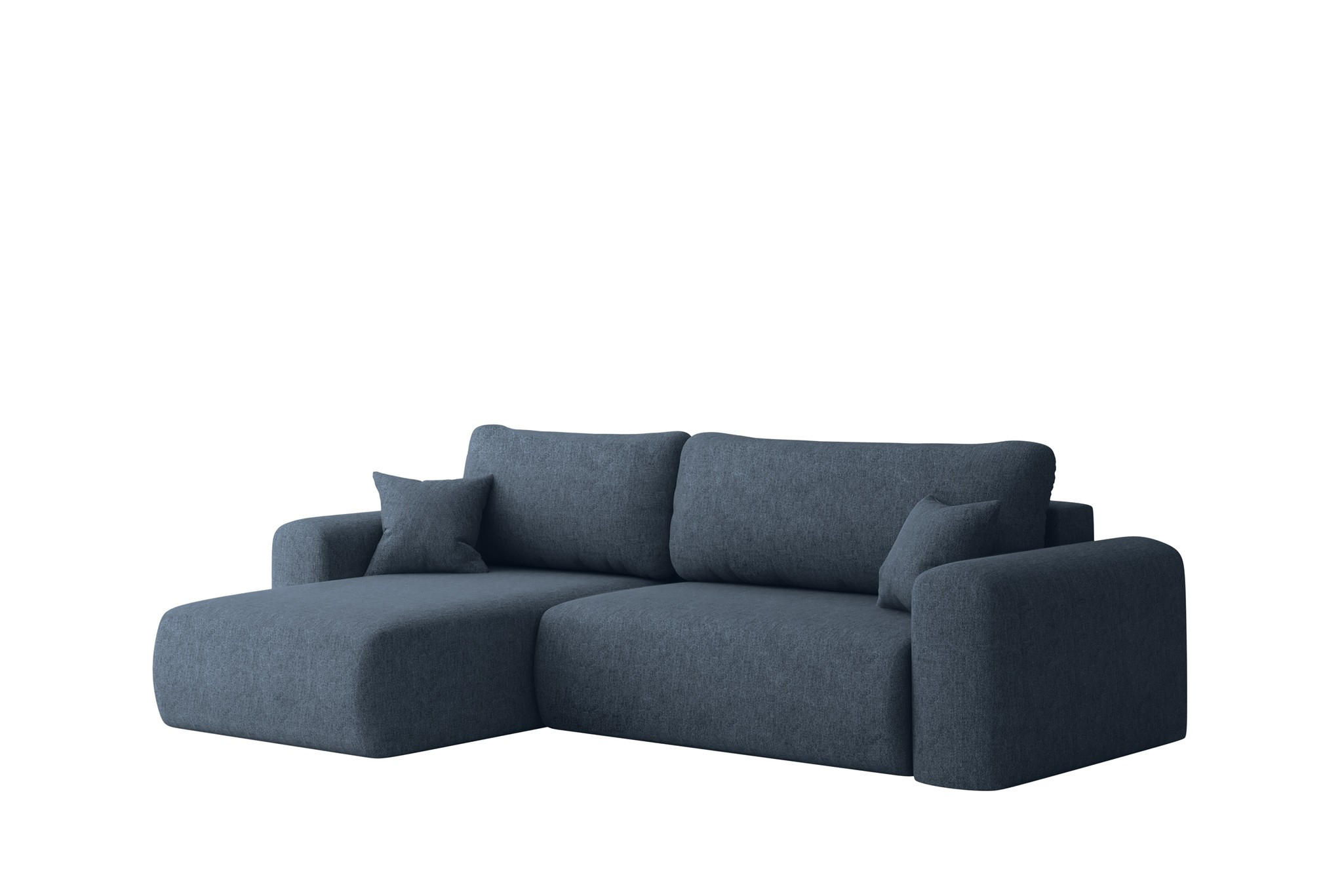 ECKSOFA Flora In Verita - Dunkelblau, Holzwerkstoff/Textil (145/272cm) - Fun Möbel