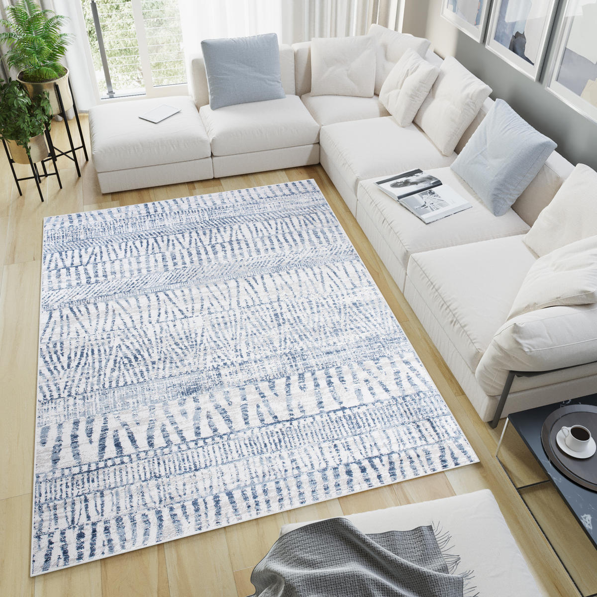 TEPPICH SKY Blau 250/350 cm - Blau, Textil (250/350cm) - Tapiso