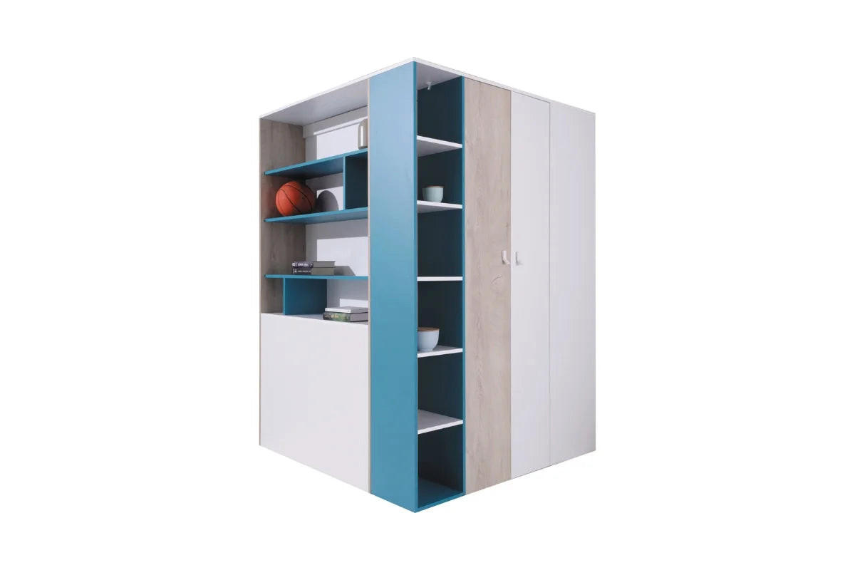 SCHLAFZIMMER Set 6-tlg. – PLANET System – Sonoma Eiche / Weiß - Weiß, Holzwerkstoff (135/190/135cm) - hi-markt