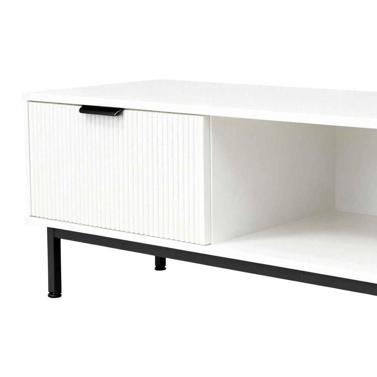 TV-SCHRANK NYLA - Weiß, 160 x 43 cm - Weiß, Holzwerkstoff (160/43/42cm) - Home Deluxe