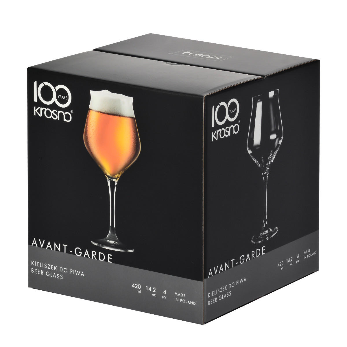 BIERGLÄSER und Pokale, 4er-Set, 420 ml - Transparent, Glas (0.42L) - Krosno Glass