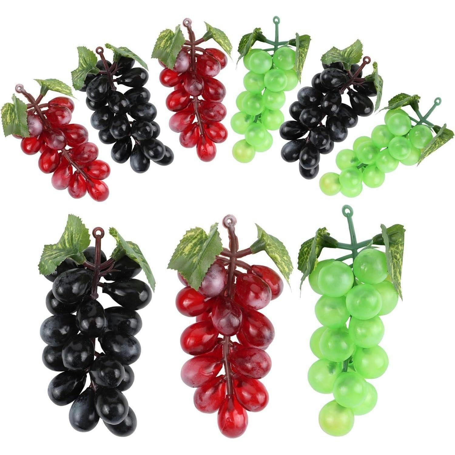 KÜNSTLICHE Trauben 6er Set 3 Farben - Multicolor, Kunststoff (1cm)