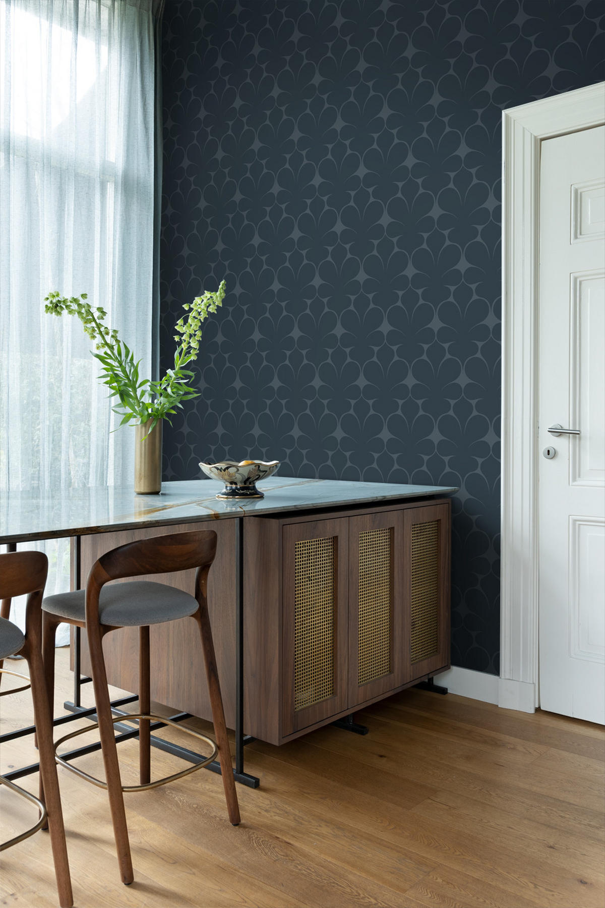 TAPETE Ornamente 50 x 900 cm - Blau, Papier (50/900cm) - Origin Wallcoverings